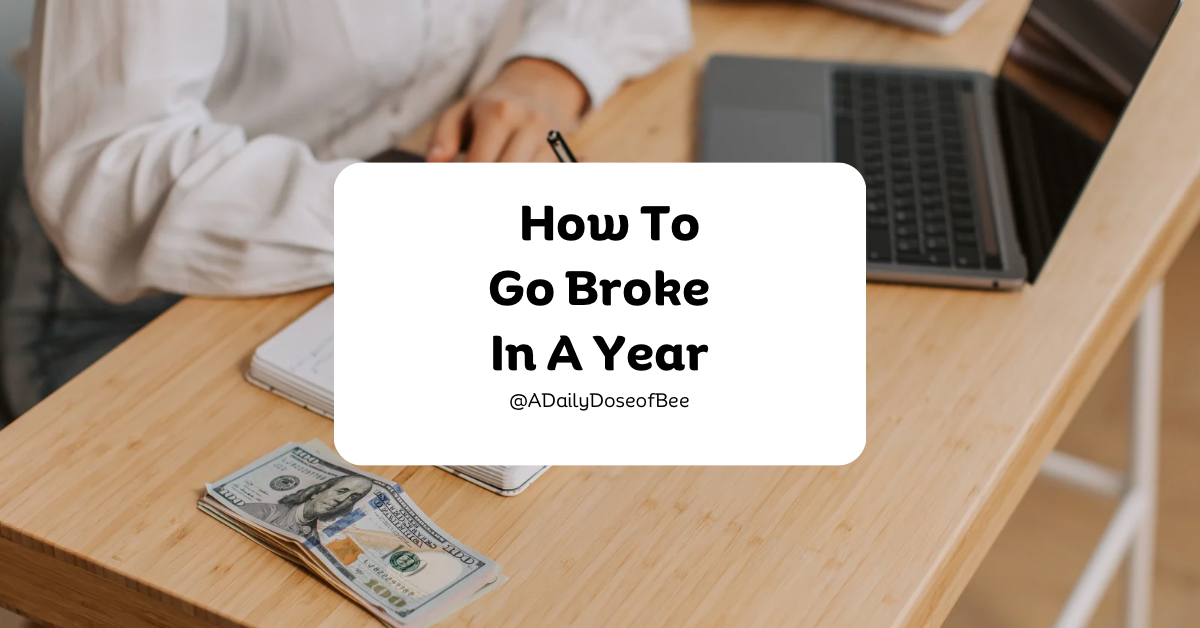 How To Go Broke In A Year